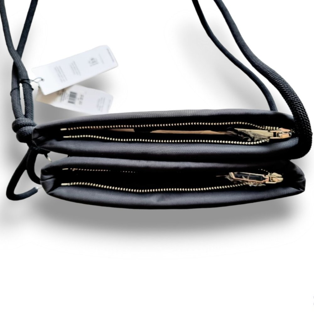 Calvin Klein Roped Recycled Crossbody Bag in Black & Silver BNWT - Picture 5 of 16
